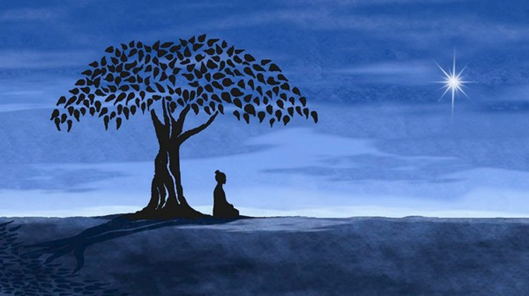 Buda bajo el árbol Boddi